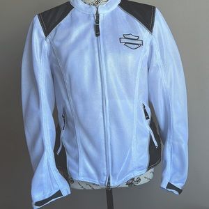 Harley-Davidson Womens Black and White Riding Jacket